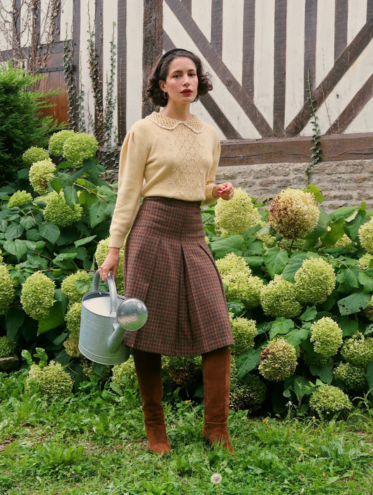 Brownie Pleated Skirt