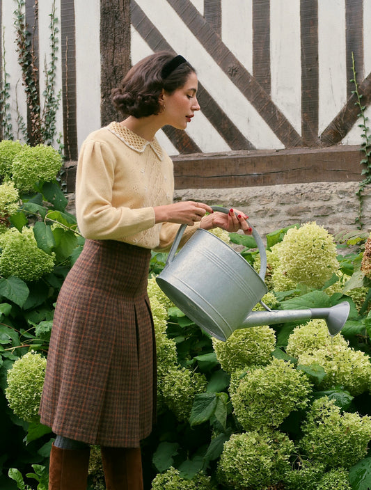 Brownie Pleated Skirt